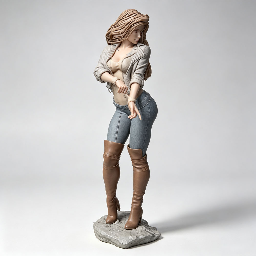 3D Printing Liquid - Personaje femenino realista y a la