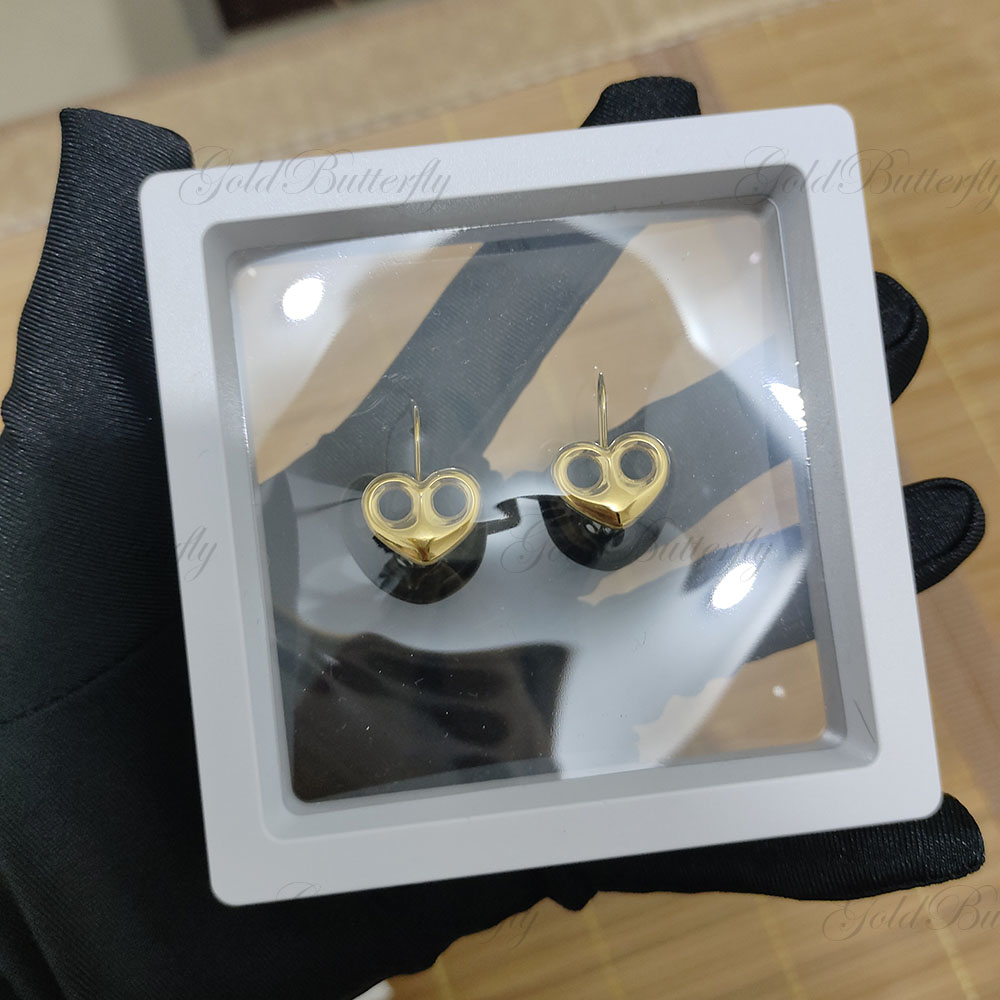 3D Printing Earrings - Pendientes de corazón personalizados GoldButterfly, Mini