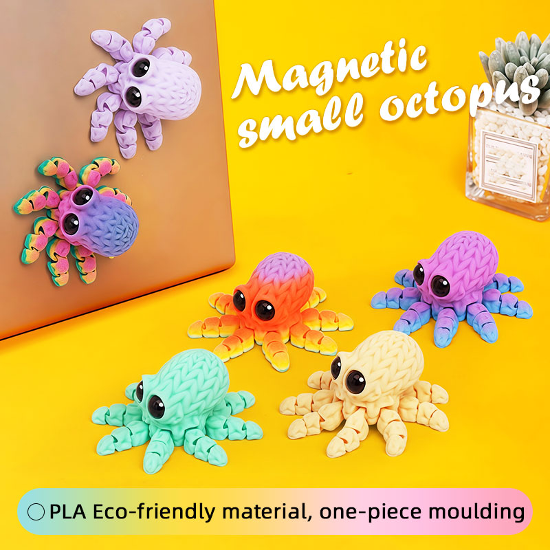 3D Printing Lizard - Adorable imán de nevera de pulpo