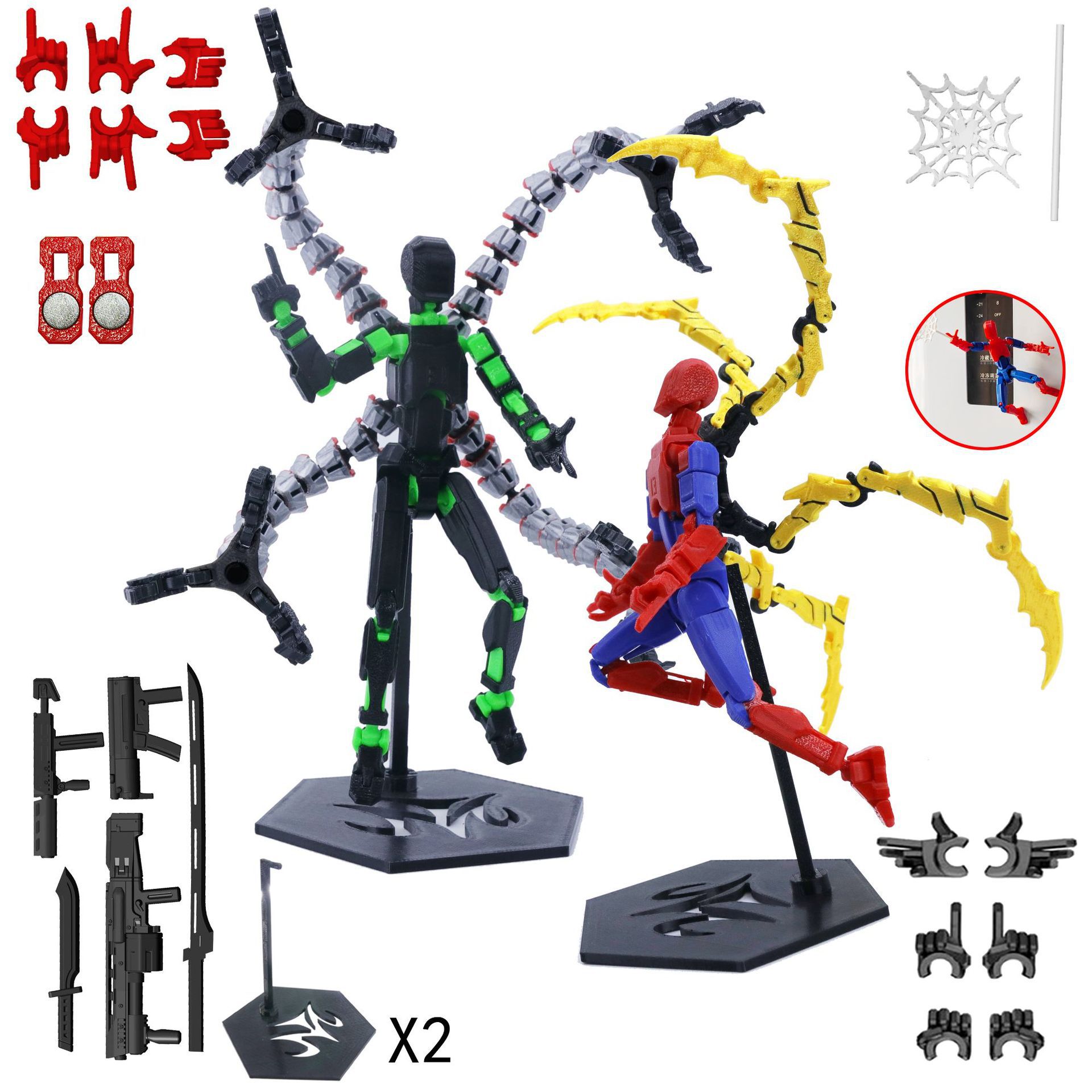 Modelo de Robot impreso en 3D, - 3D Printing Action Figure reseña y precio