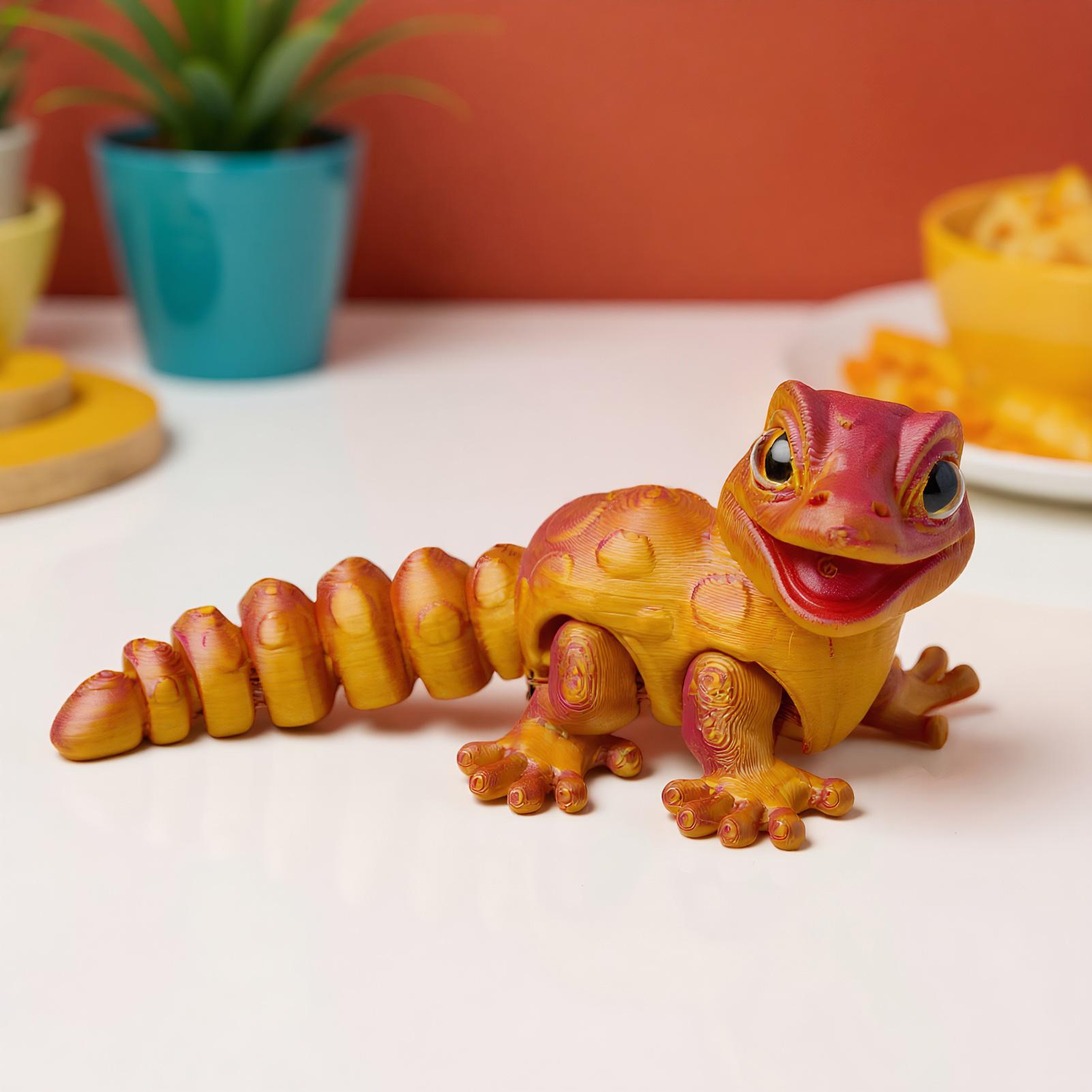 Estatuilla de Gecko impresa en - 3D Printing Lizard reseña y precio