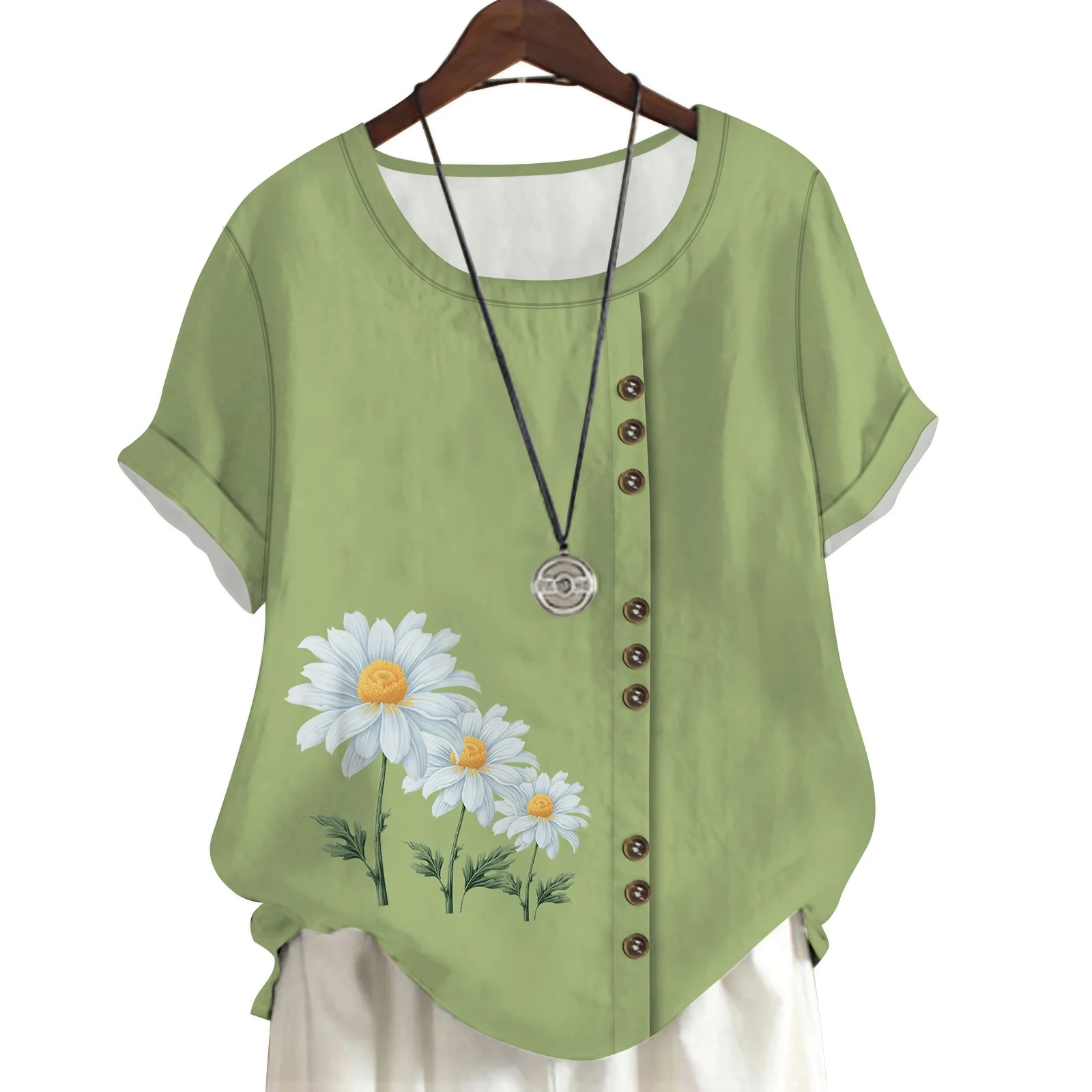 CLOOCL Camisetas florales con  - 3D Printing Drawing reseña y precio